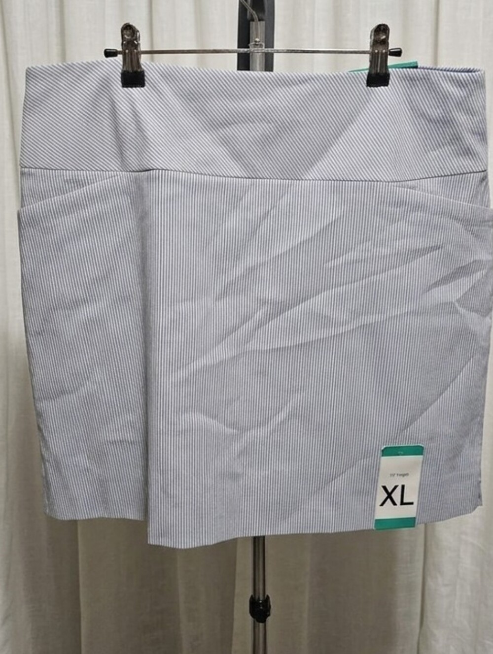 Women’s Blue Pinstripe Golf Skort - XL
